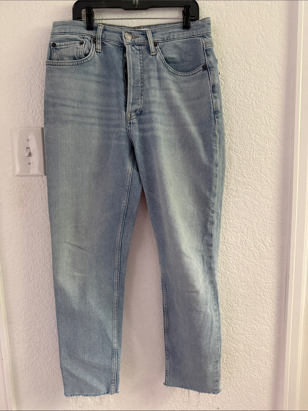 Re/Done Light Blue High-Rise Denim Jeans